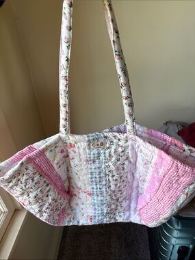 C·B Pink Floral Quilted Patchwork Tote